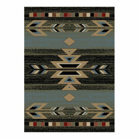 MAYBERRY RUG 2 ft. 3 in. x 3 ft. 3 in. Hearthside Rio Grande Ebony Area Rug HS7613 2X3
